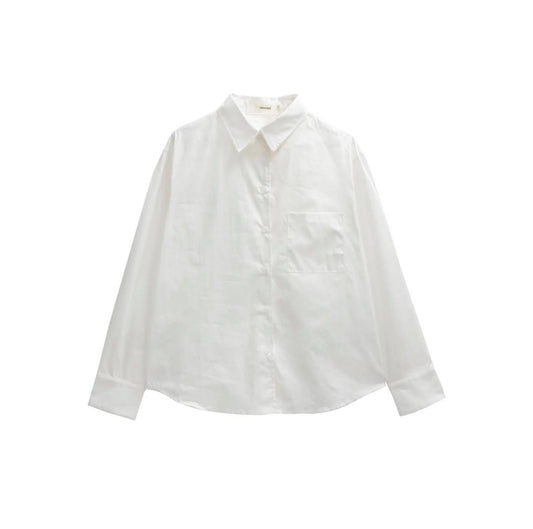Camicia Bianca Oversize in Cotone