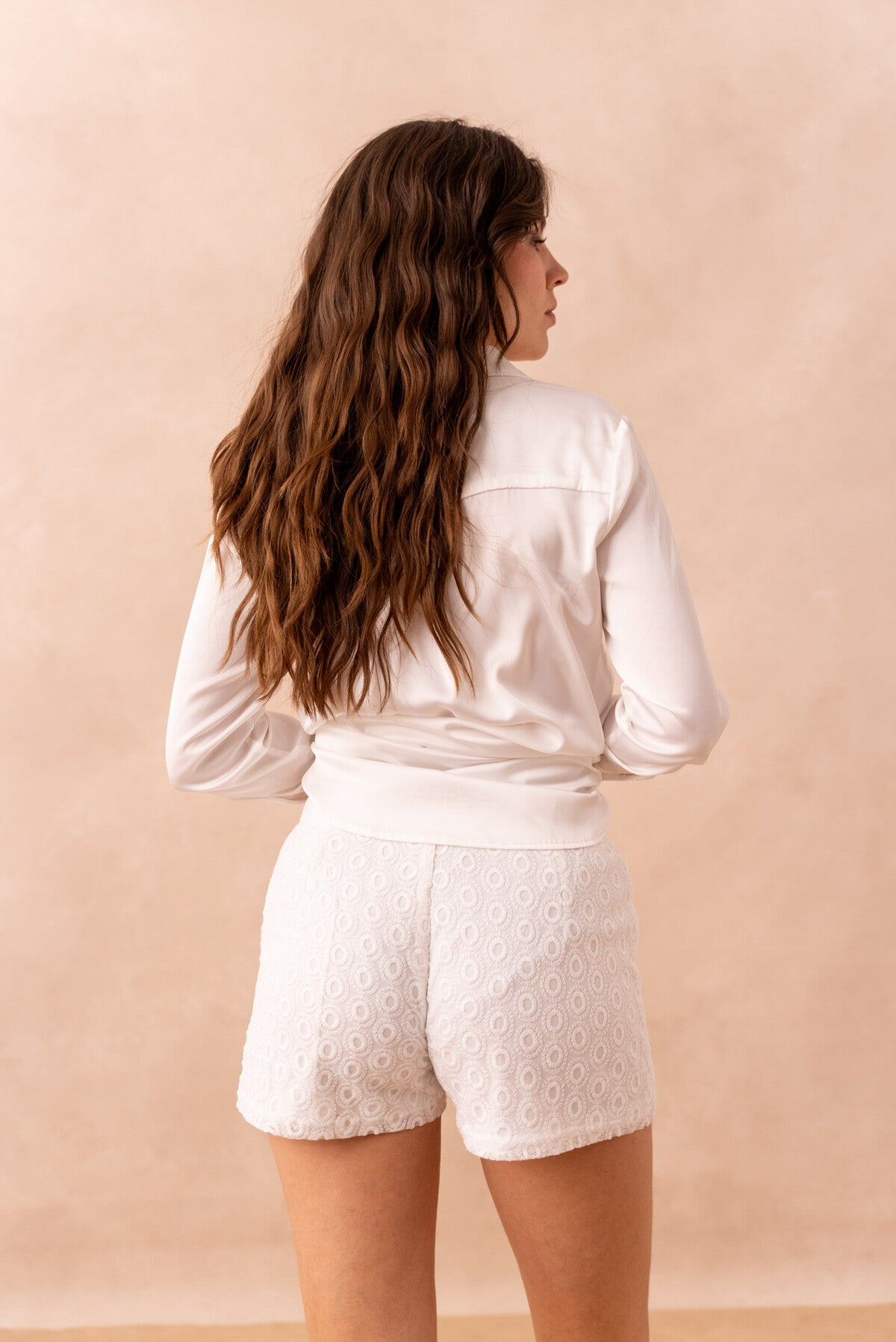 Short in pizzo sangallo
