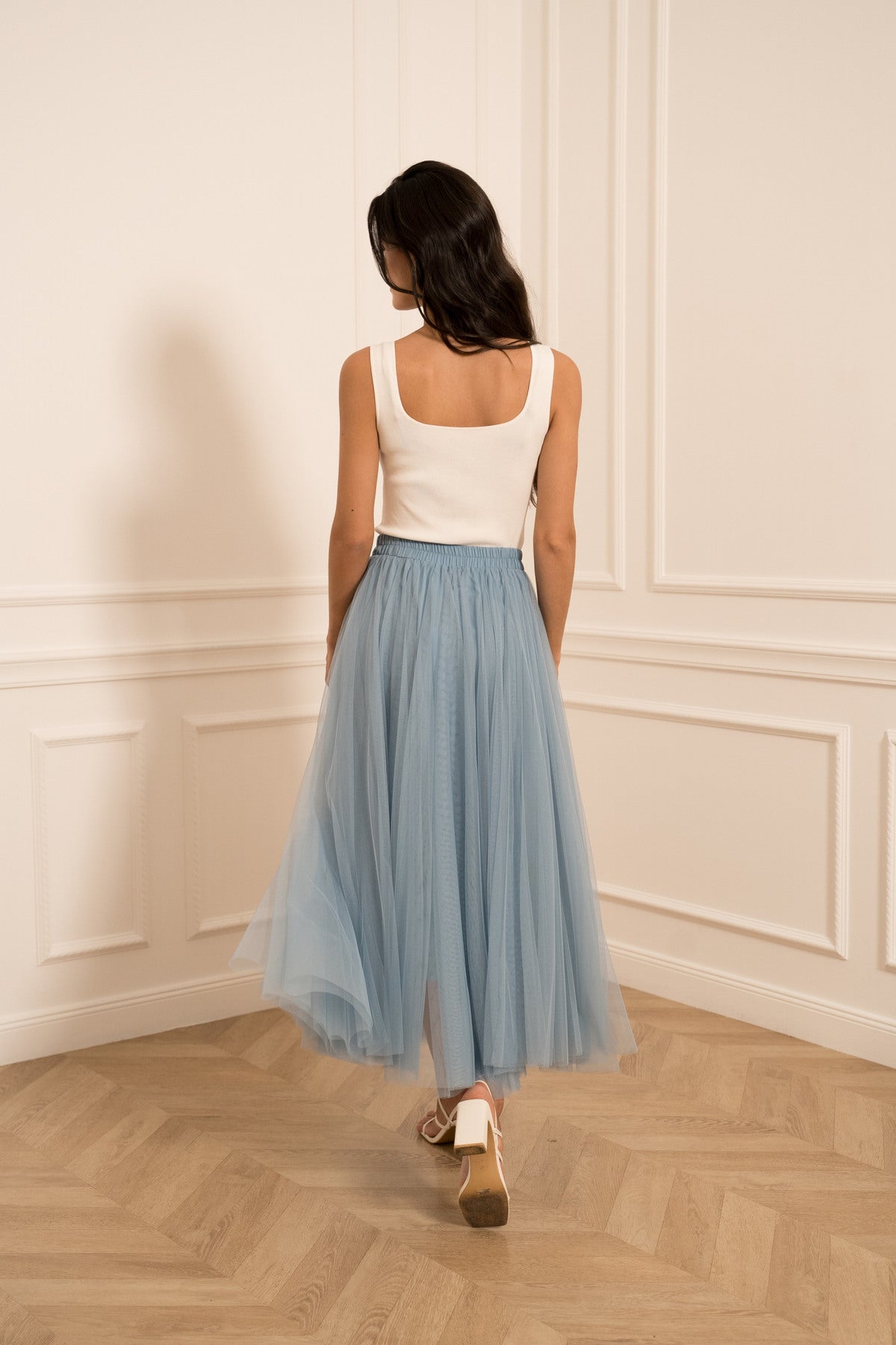 Wide Tulle Skirt - Light Blue or Blue