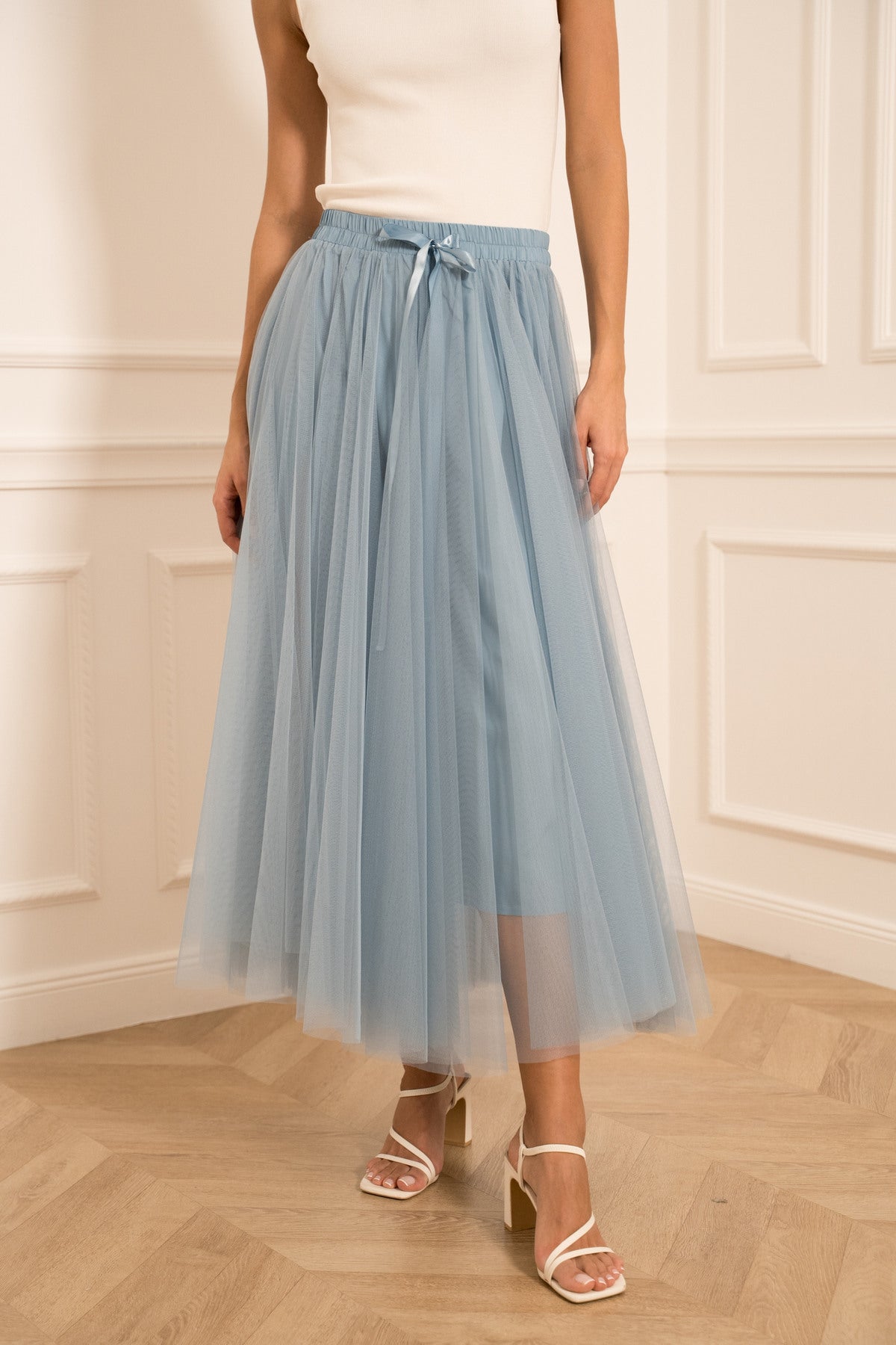 Wide Tulle Skirt - Light Blue or Blue