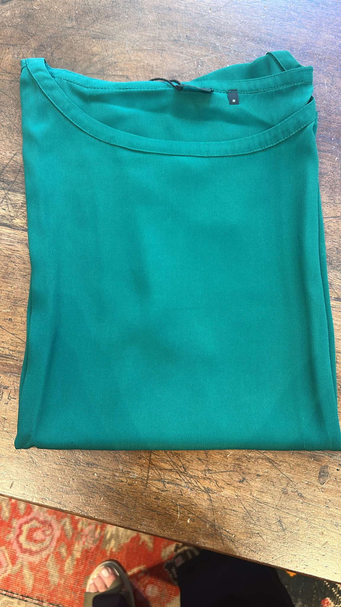 Blusa in misto seta -  Rosa o Verde Scuro