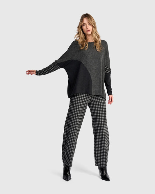 Pantaloni a Slim Barrel fantasia a quadri