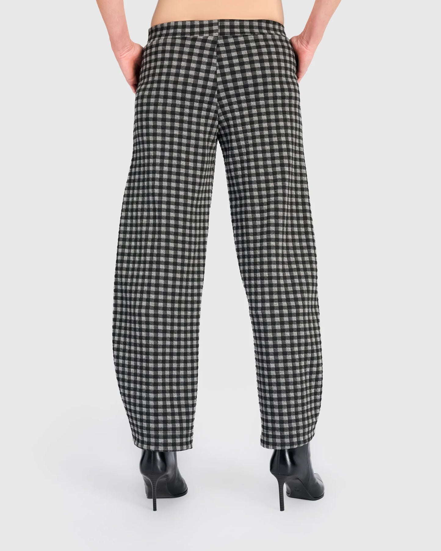 Pantaloni a Slim Barrel fantasia a quadri
