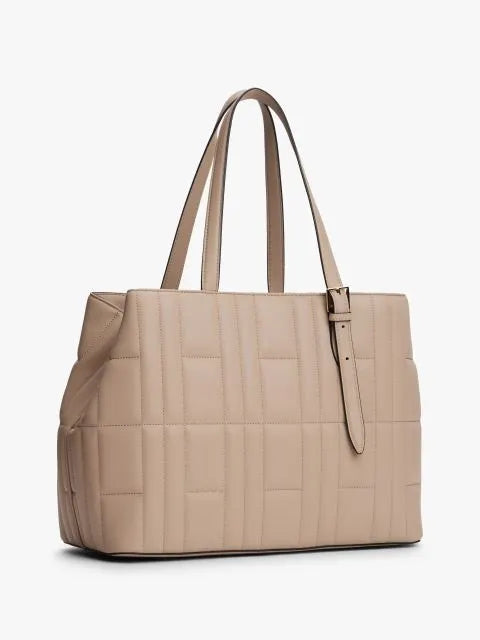 Borsa tote trapuntata beige
