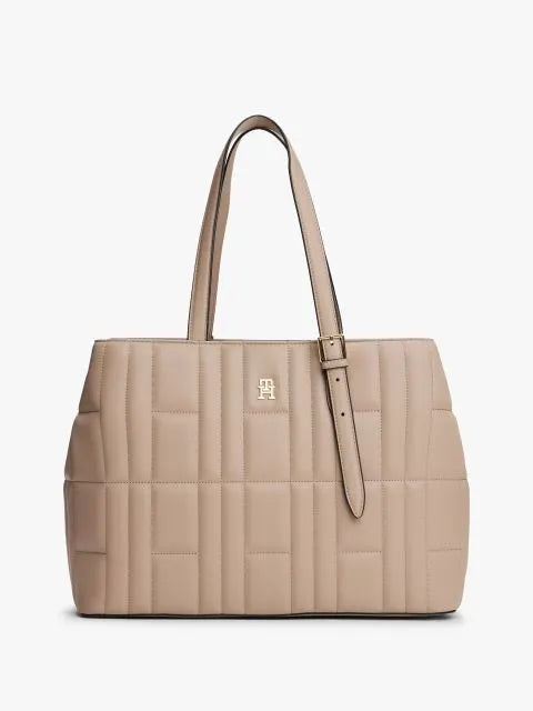 Borsa tote trapuntata beige
