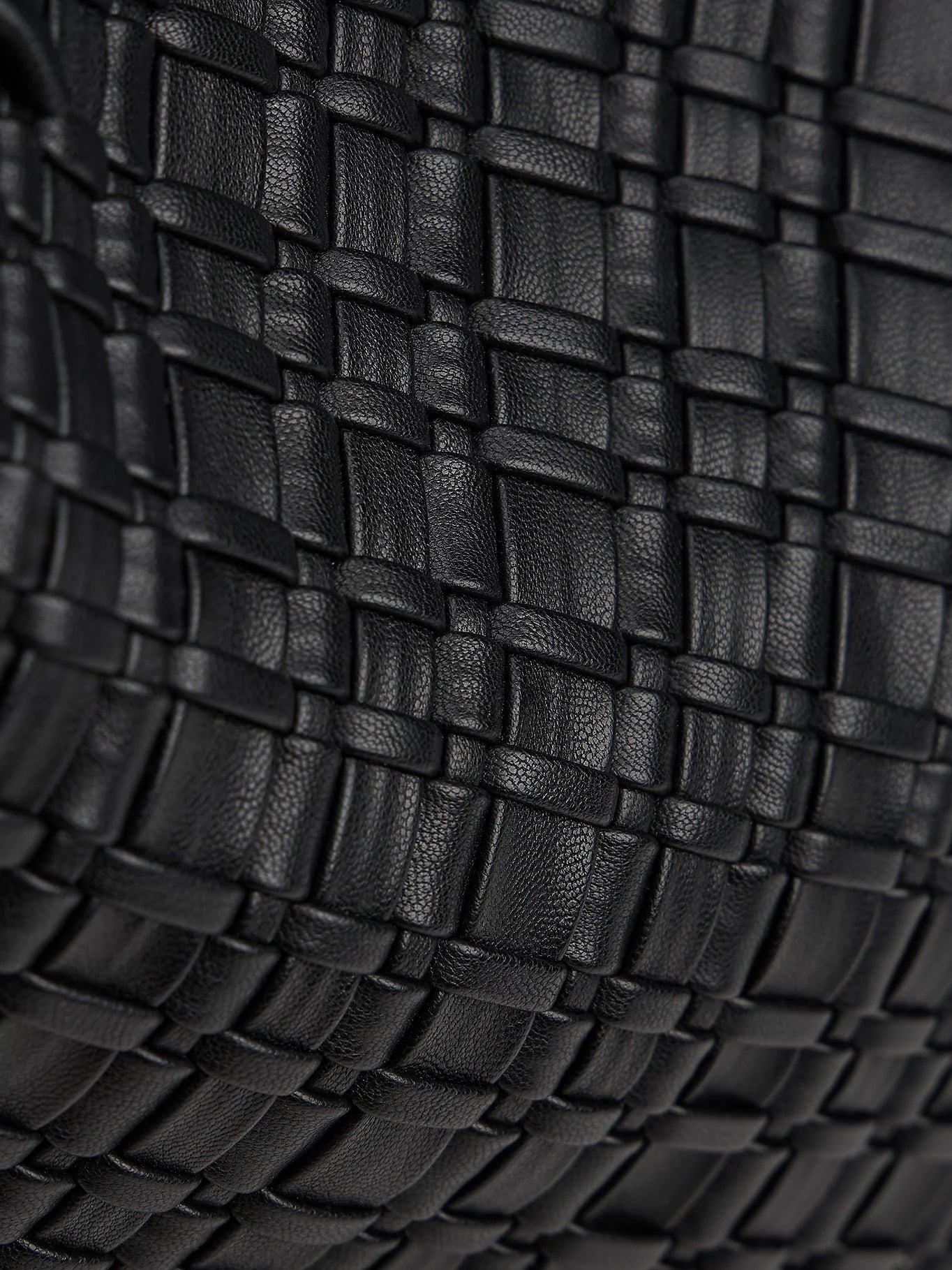 Borsa Hobo Grande in Pelle Vegana Intrecciata e Monogramma TH