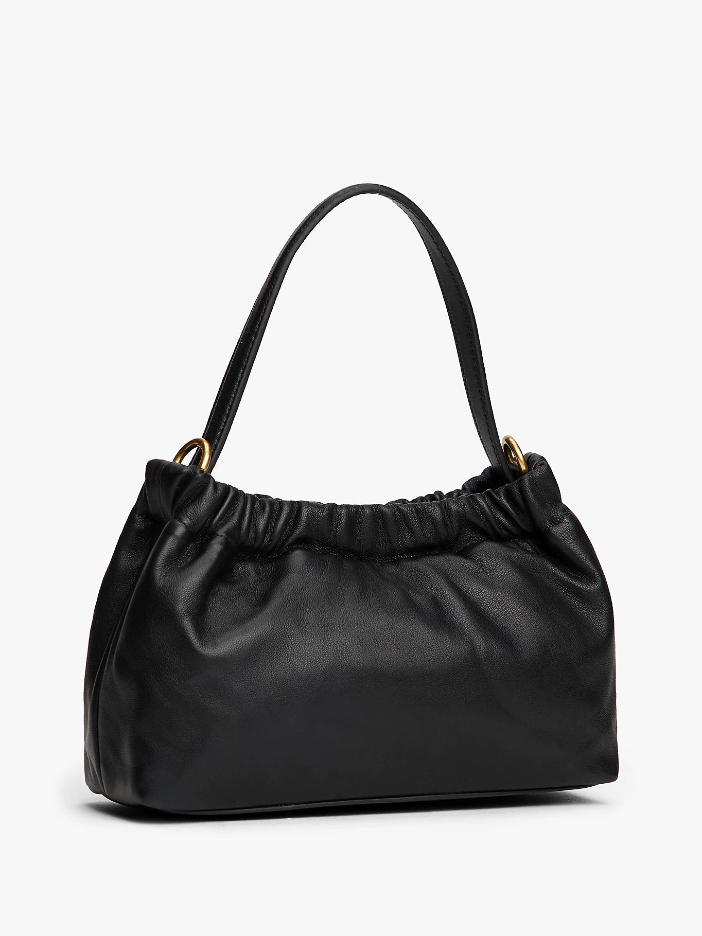 Borsa piccola in nappa con tracolla staccabile -  Marrone