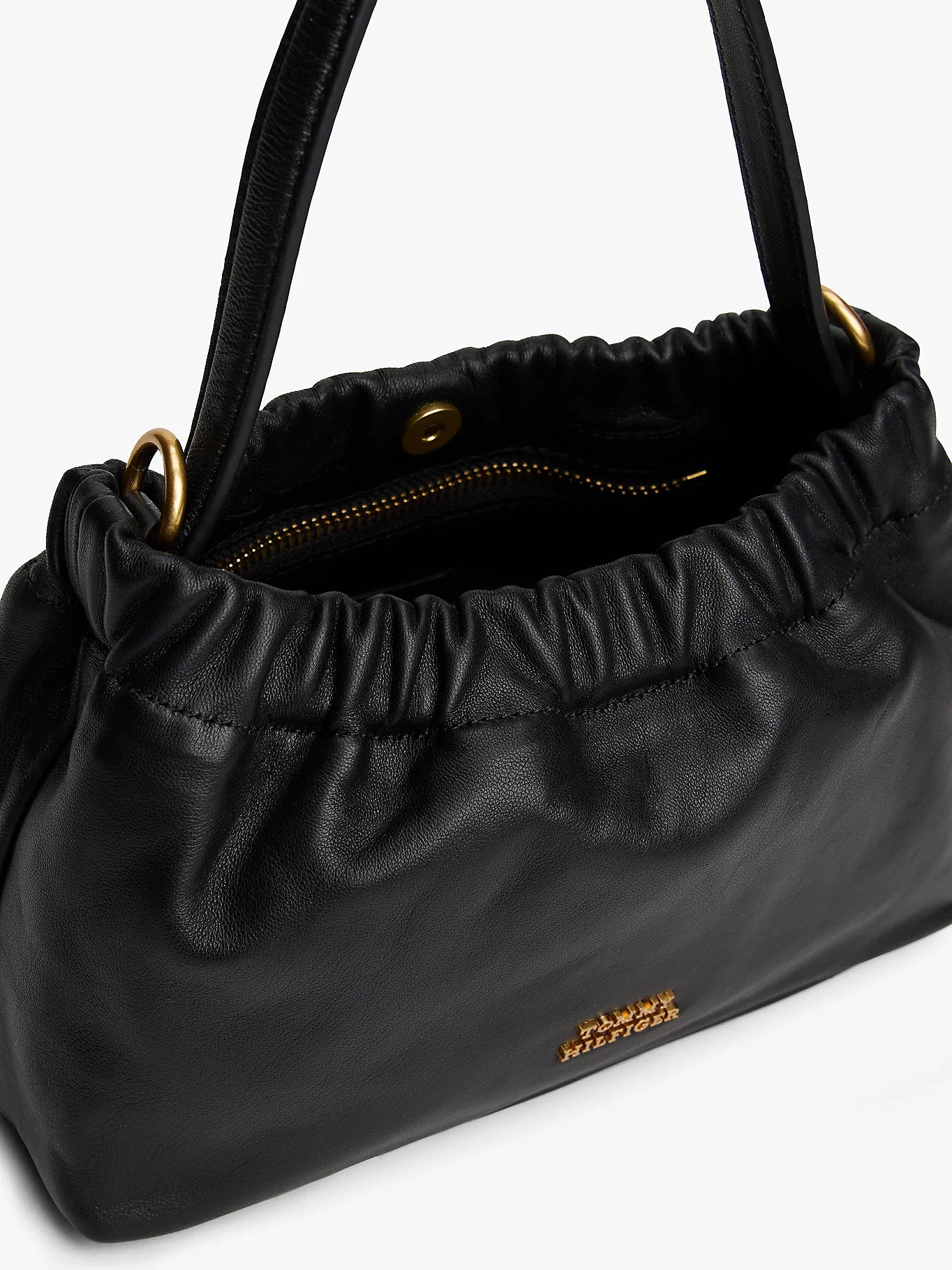 Borsa piccola in nappa con tracolla staccabile -  Marrone