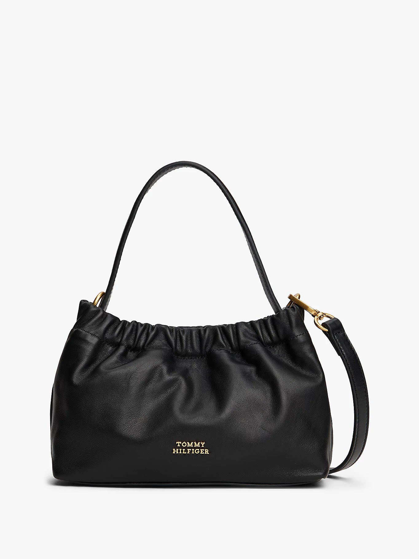 Borsa piccola in nappa con tracolla staccabile -  Marrone