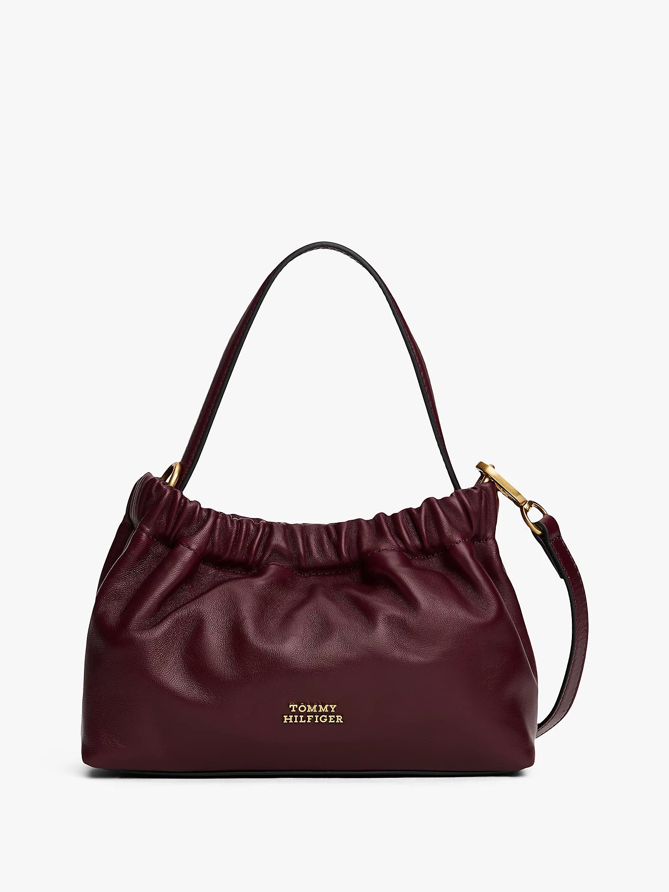 Borsa piccola in nappa con tracolla staccabile -  Marrone