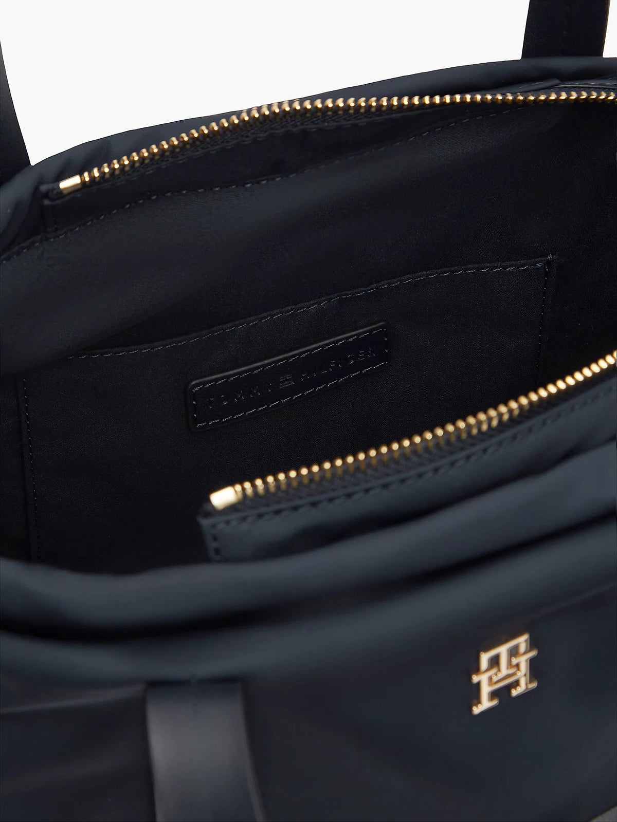 Borsa Shopper in Nylon Sostenuto Convertibile in Zaino - Nero, Blu