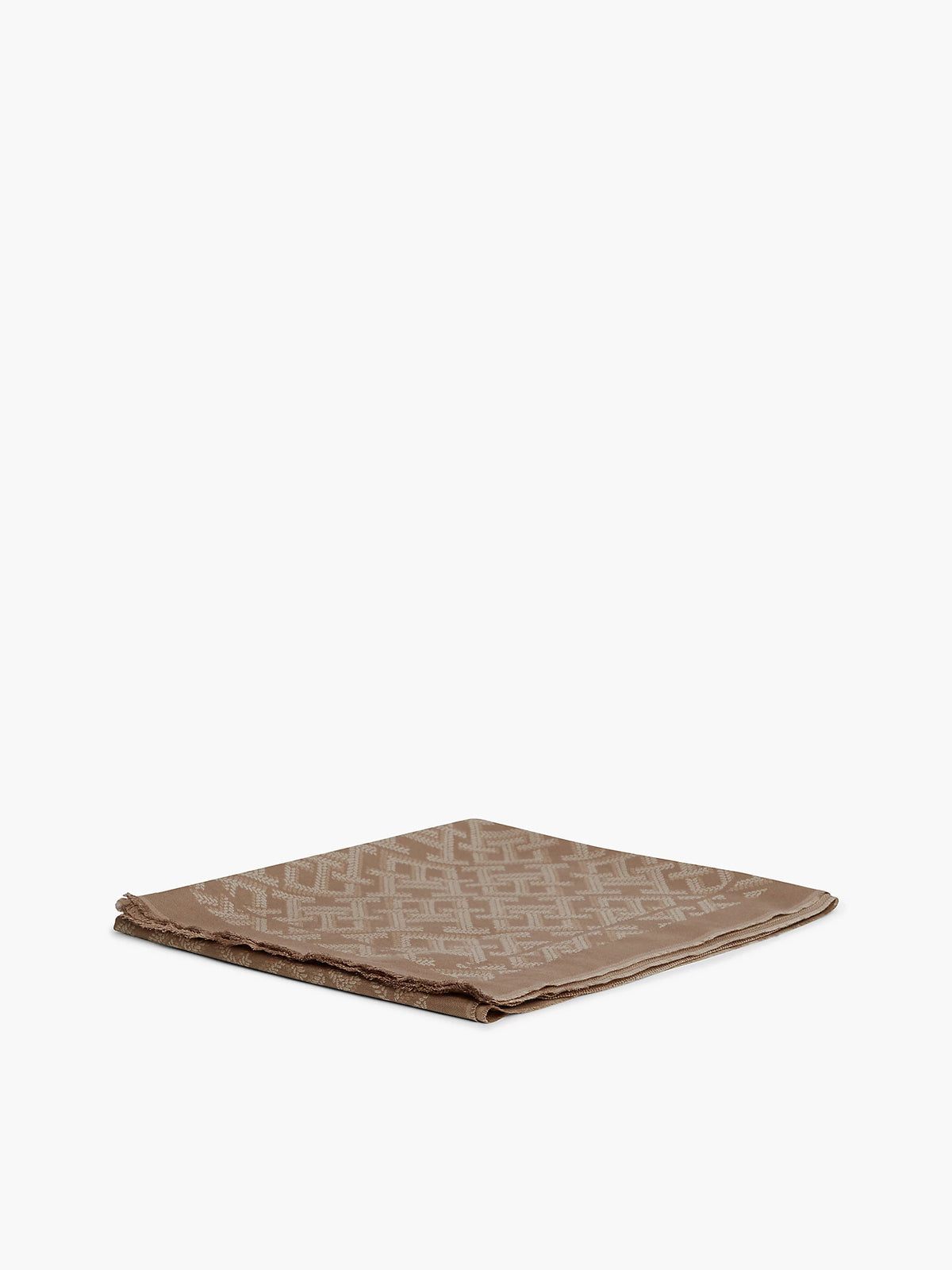 Sciarpa Jacquard con Stampa Monogramma - Blu, Beige, Bordeaux