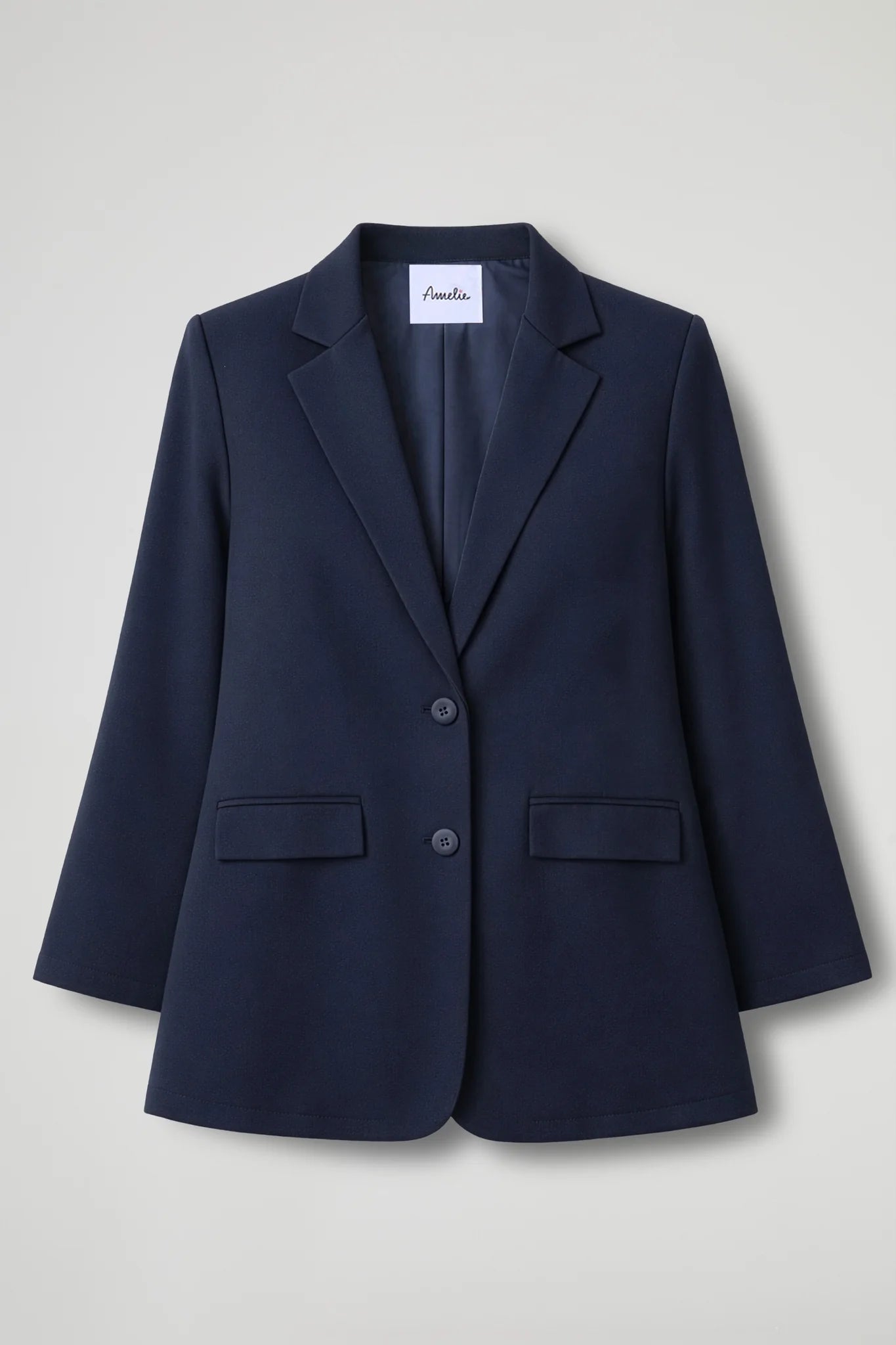 Blazer In Tessuto Fluido - Blu, Beige