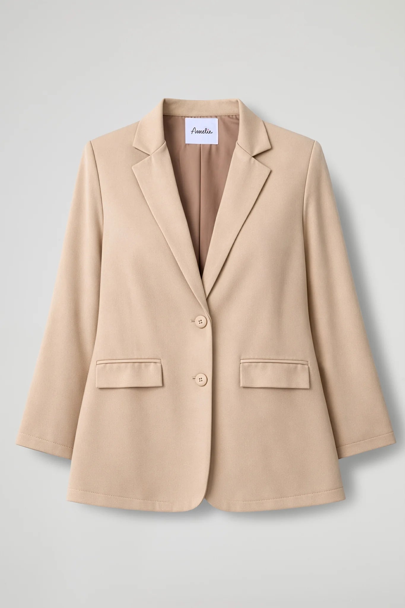 Blazer In Tessuto Fluido - Blu, Beige