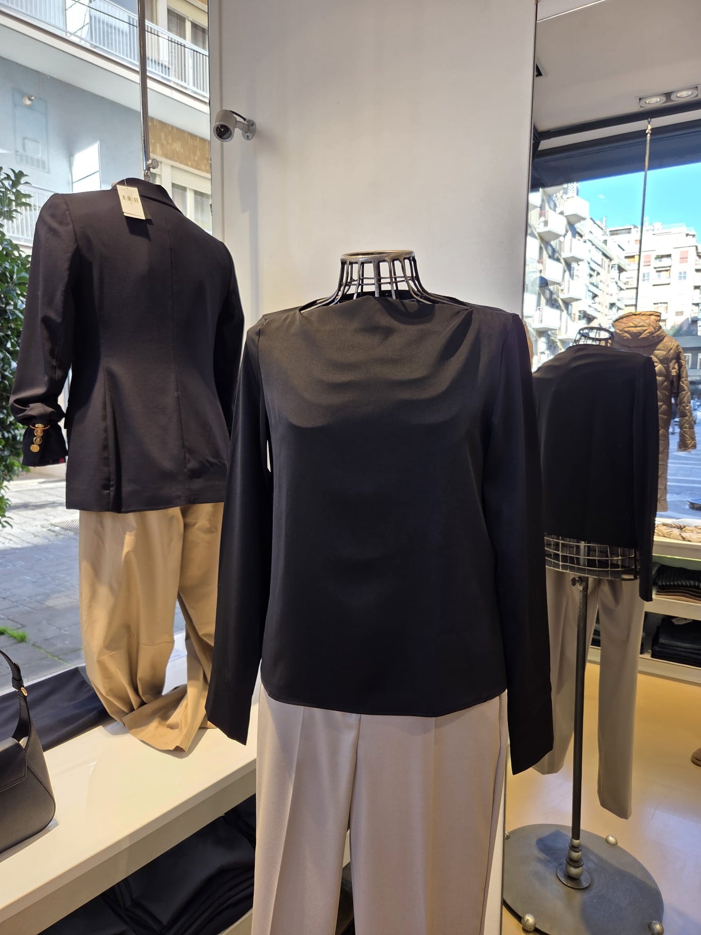 Compact Jersey Boat Neck Top