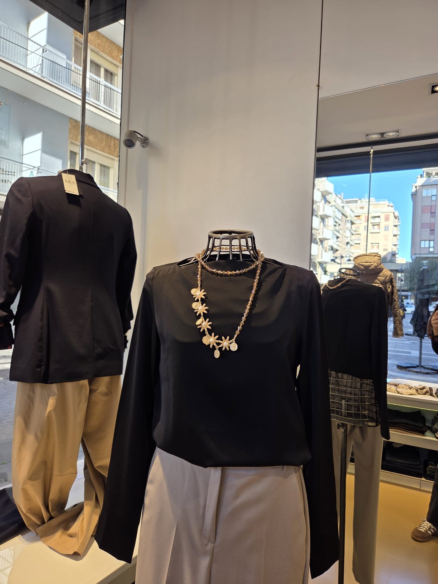 Compact Jersey Boat Neck Top