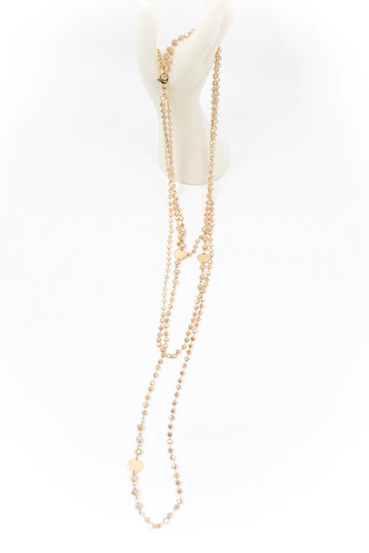 Very lightweight 3-strand necklace - Bronze, Champagne, Grey or Black