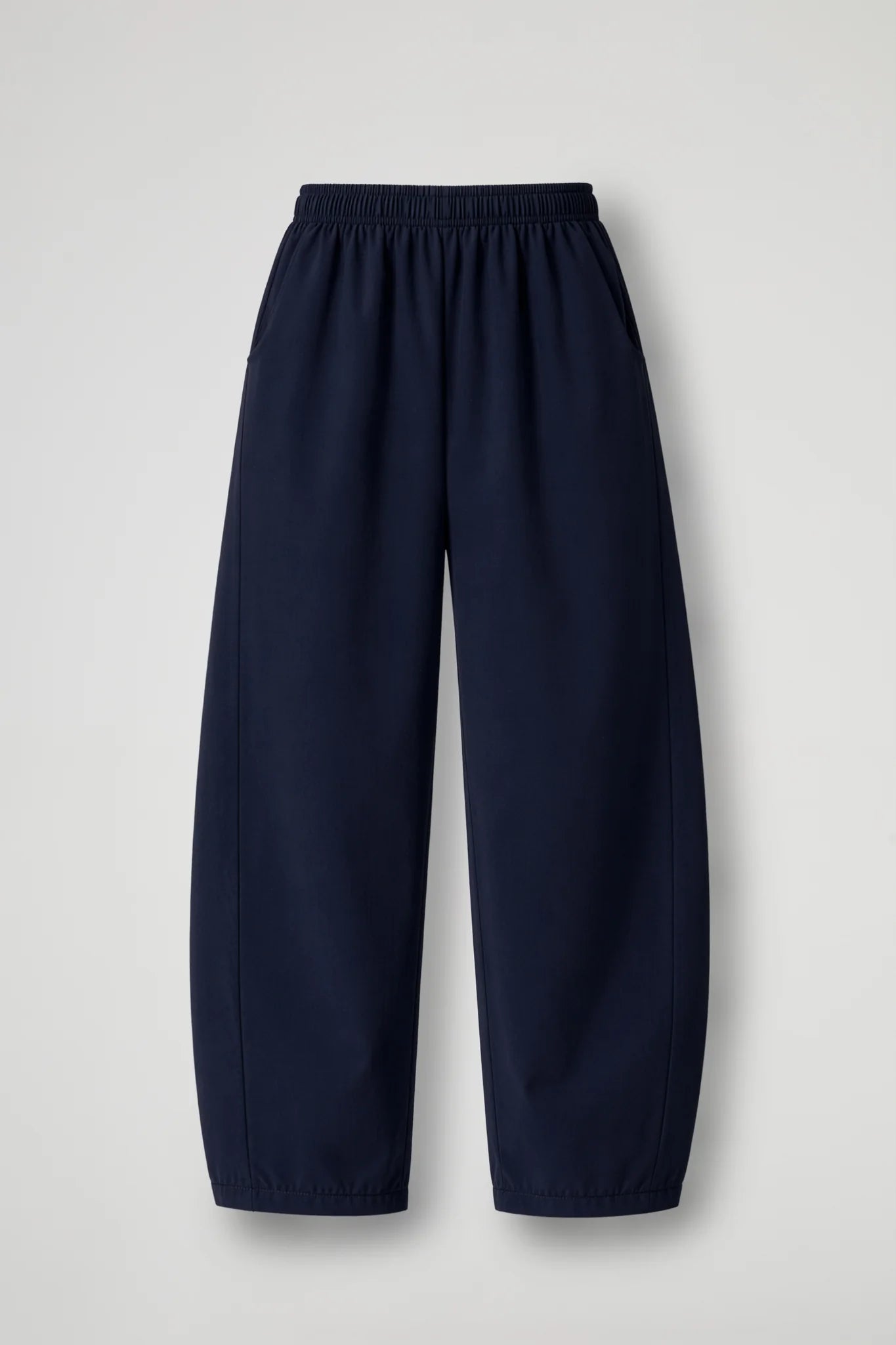 Pantalone Baggy In Tessuto Viscosa - Blu
