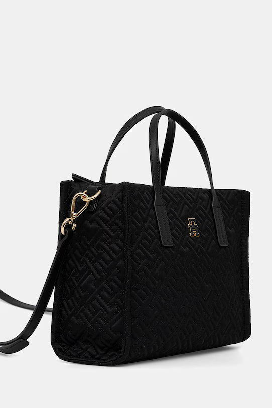 Borsetta in Nylon Trapuntato e Tracolla Staccabile.  Cammello o Nera