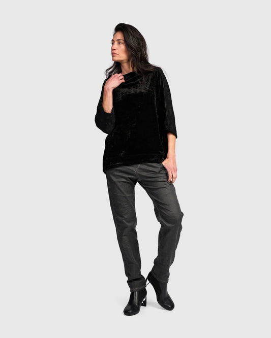 Maglia Oversize in Doppio Tessuto di Velluto e Operato