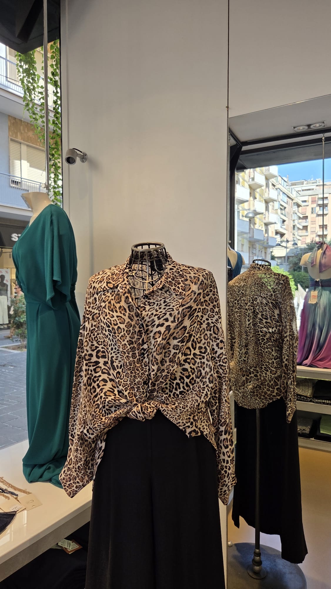 Camicia Oversize Leopardata a Manica Lunga