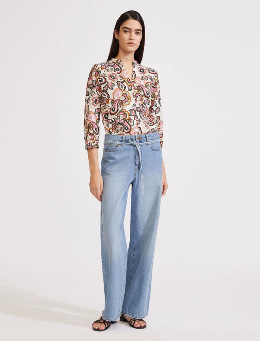 Camicia in mussola in stampa floreale