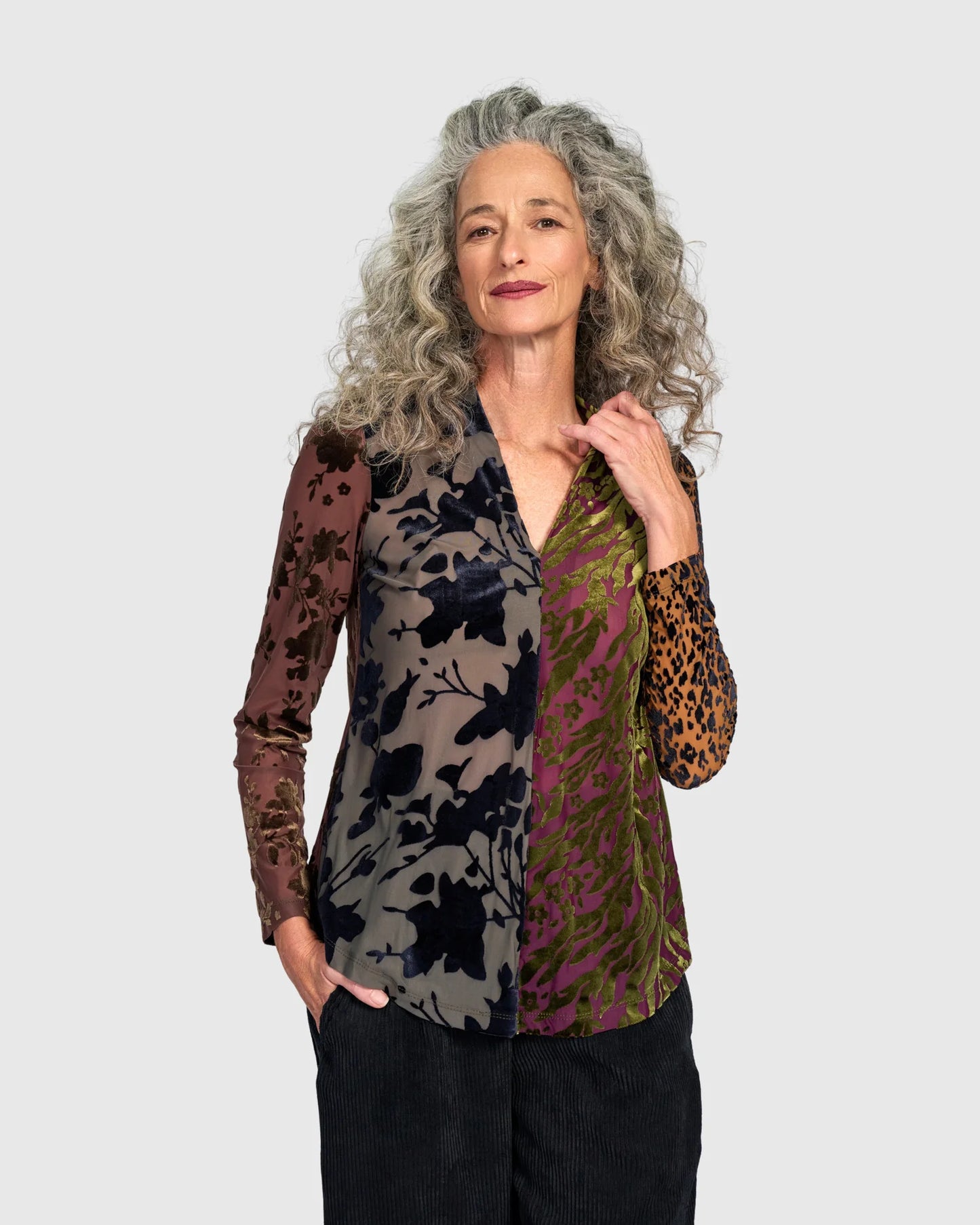 Maglia Multicolor in Velluto Devorè