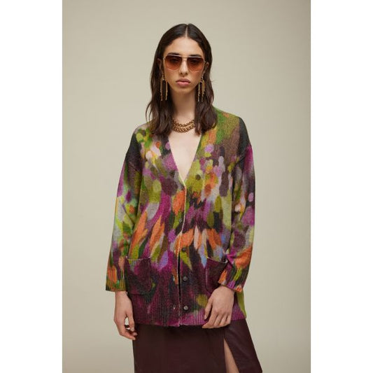 Maglia a Cardigan a Fantasia