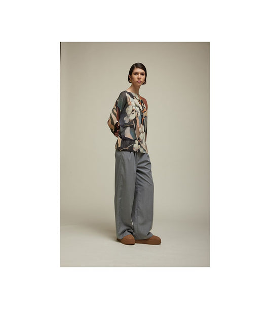 Maglia a Girocollo in Stampa Camouflage