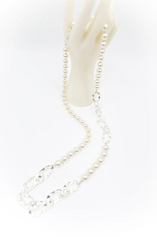 Collana in bronzo e perle di vetro