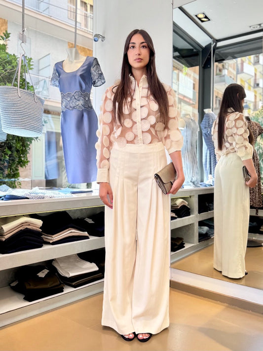 Camicia in Tulle Effetto 3D