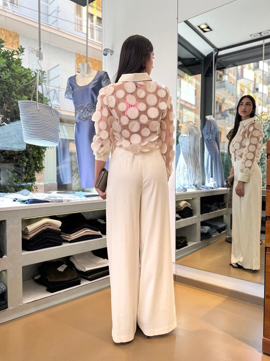Camicia in Tulle Effetto 3D