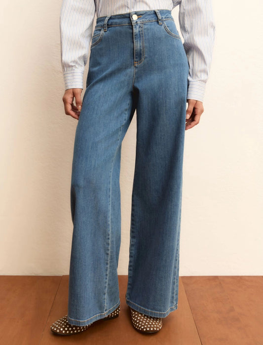 Jeans stretch con gamba larga - BLUE JEANS