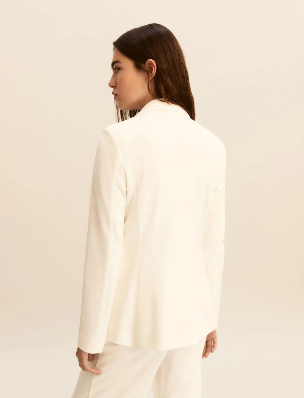 Giacca doppiopetto in jersey stretch - BIANCO