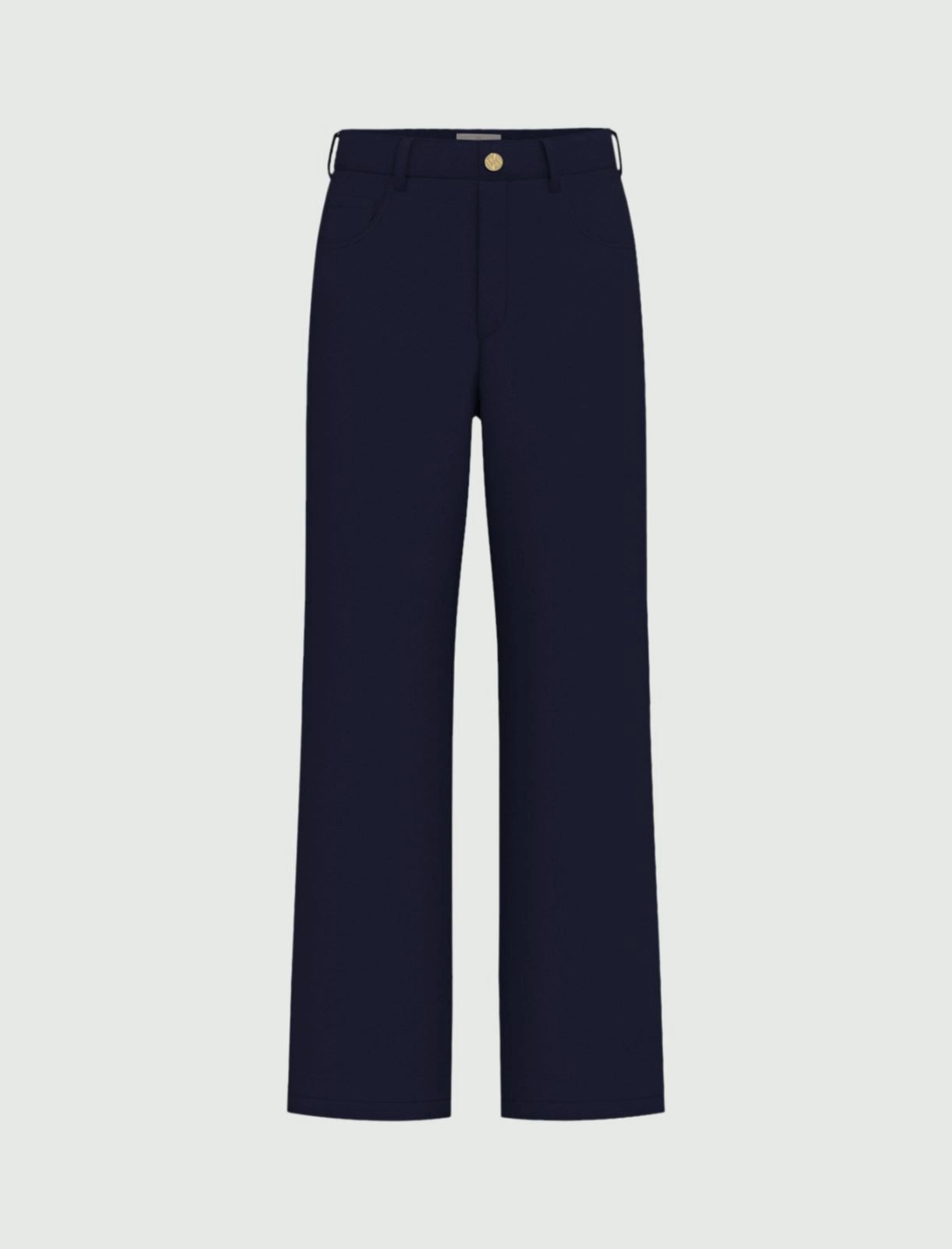Pantalone Jeans 5 tasche dritto in gabardina stretch - Blu o Bianco