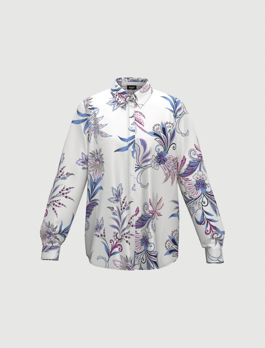 Camicia stampata a maniche lunghe