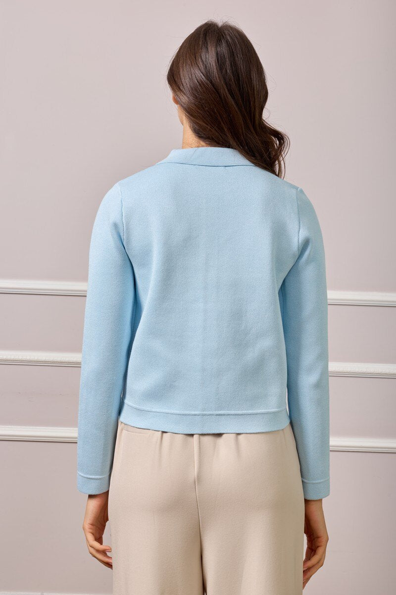 Cardigan in Maglia di Viscosa - Panna