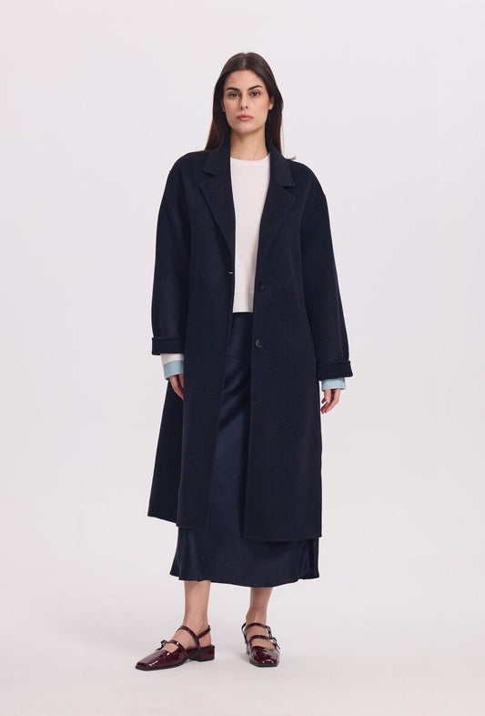 Cappotto in tessuto double- Marrone o Blu