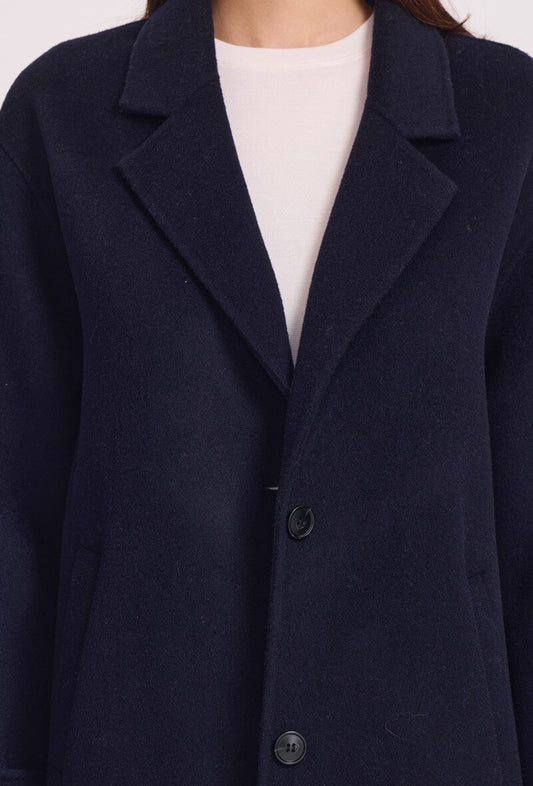 Cappotto Blu in tessuto double