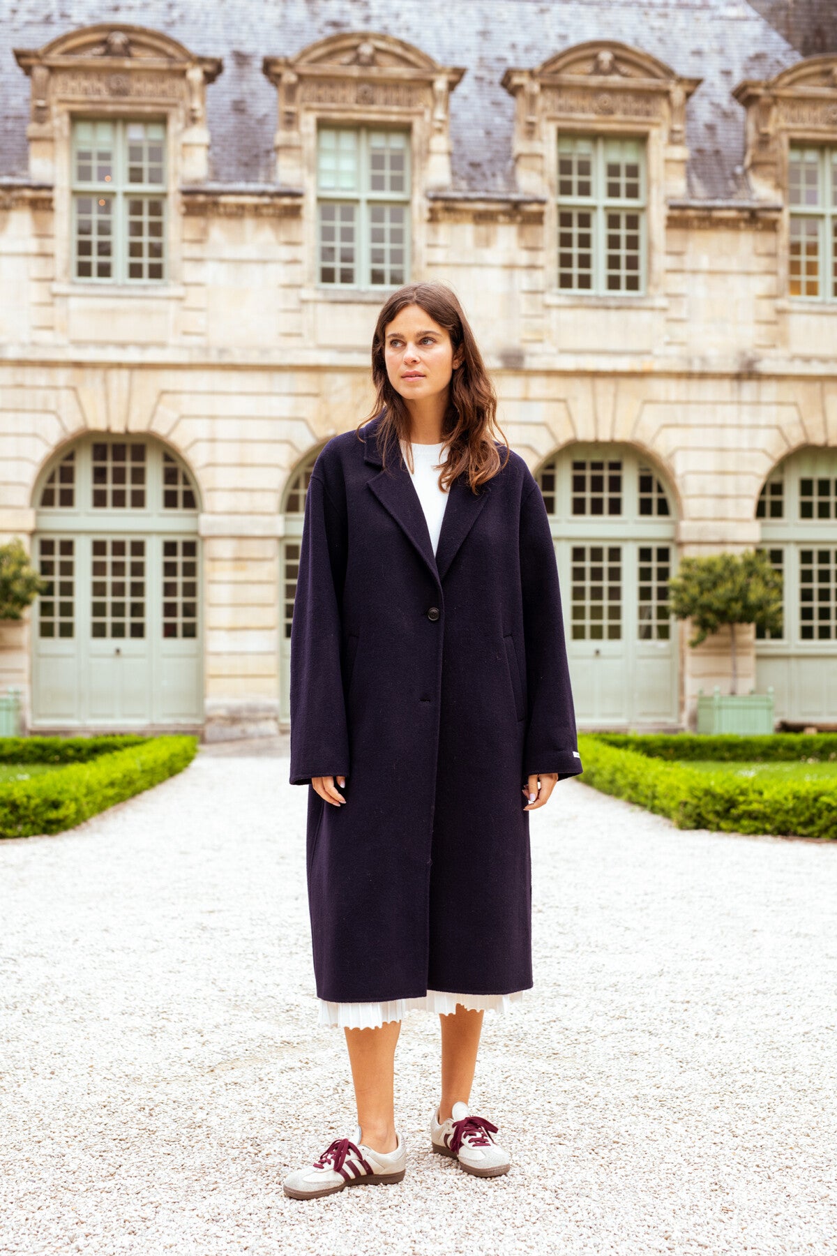 Cappotto Blu in tessuto double