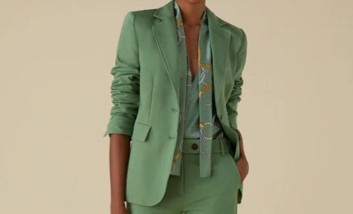 Tailleur pantalone in misto cotone stretch