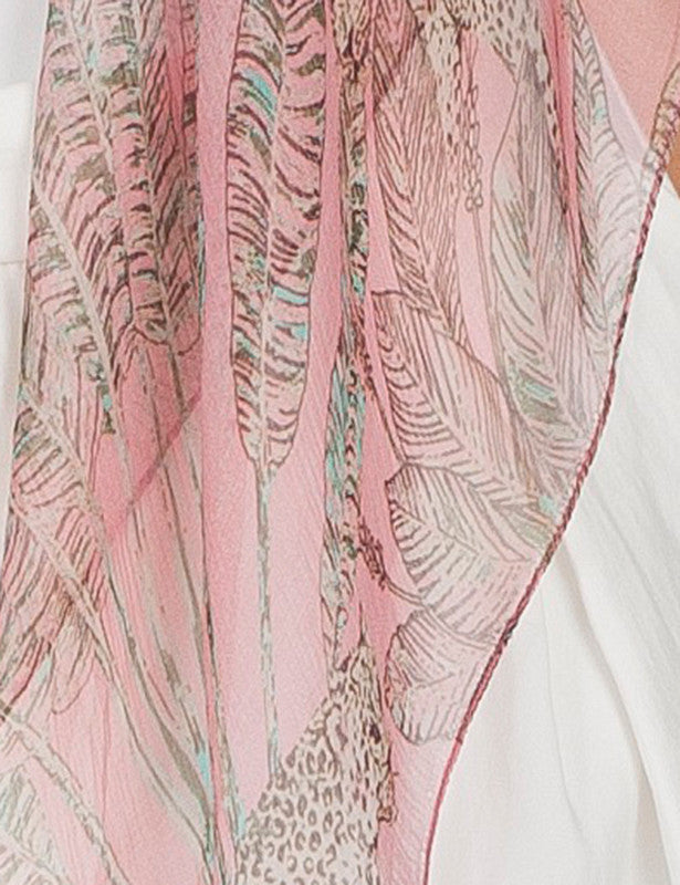 Printed viscose foulard