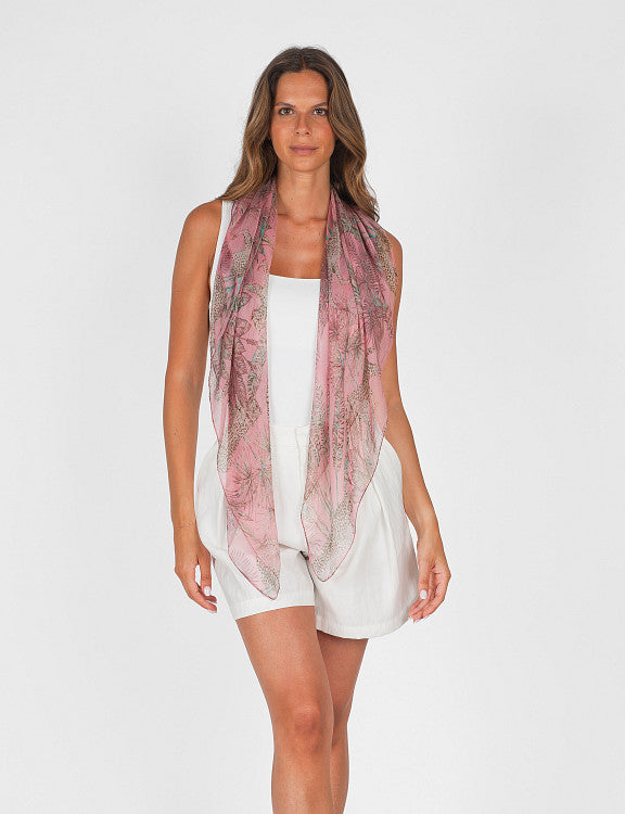 Printed viscose foulard