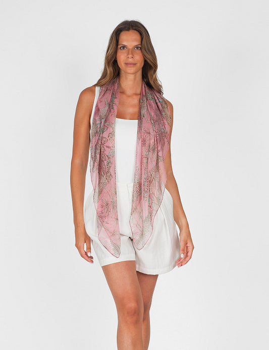 Foulard stampato in viscosa