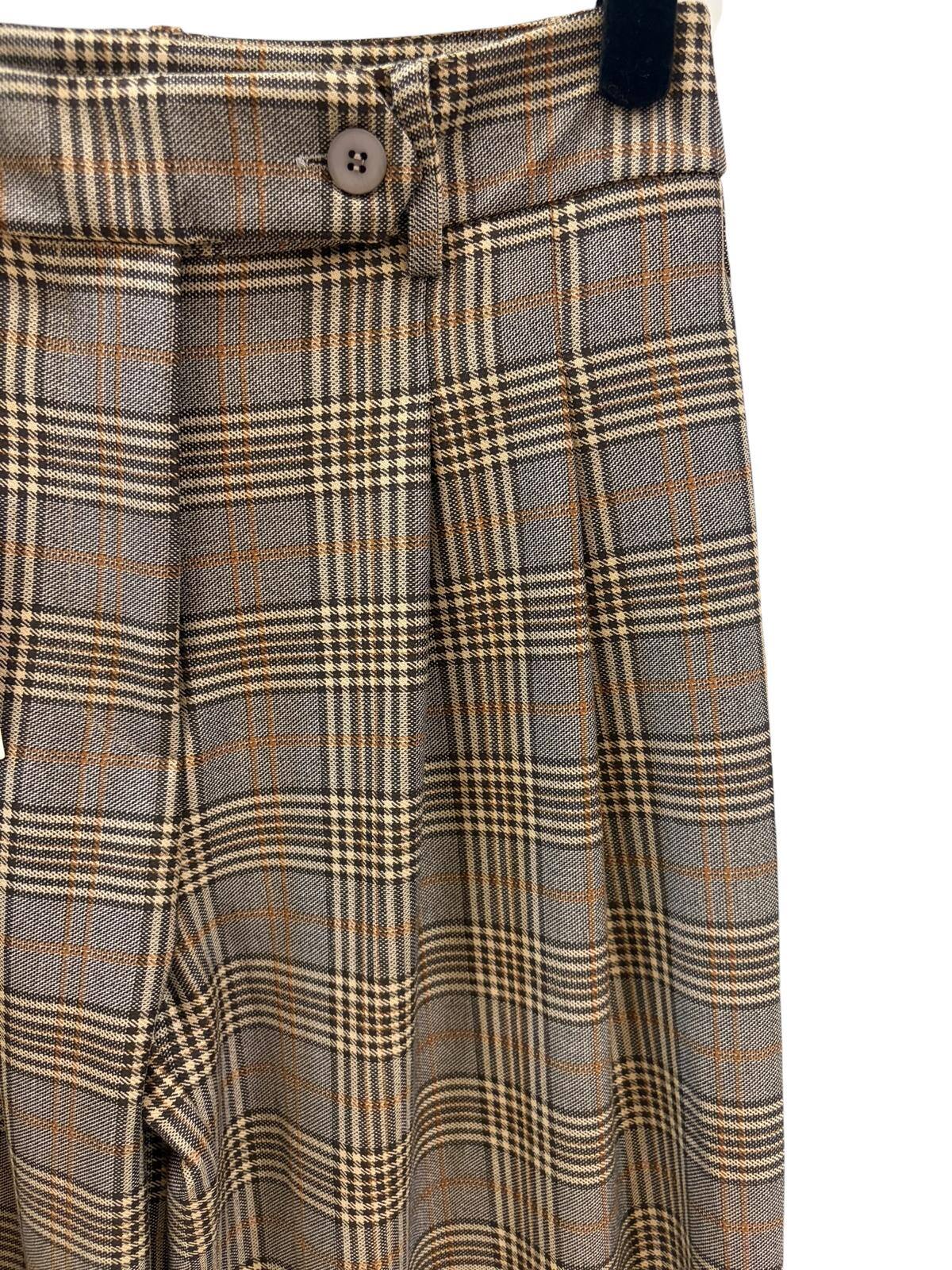 Pantaloni a Quadri con Pinces