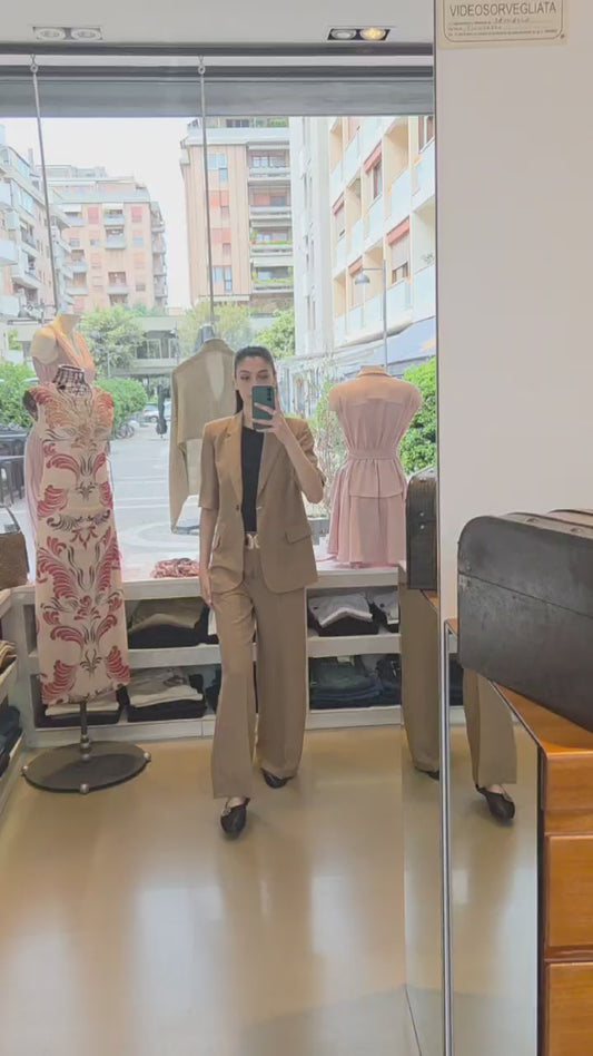Giacca a Blazer a Maniche Corte - Verde o Cammello