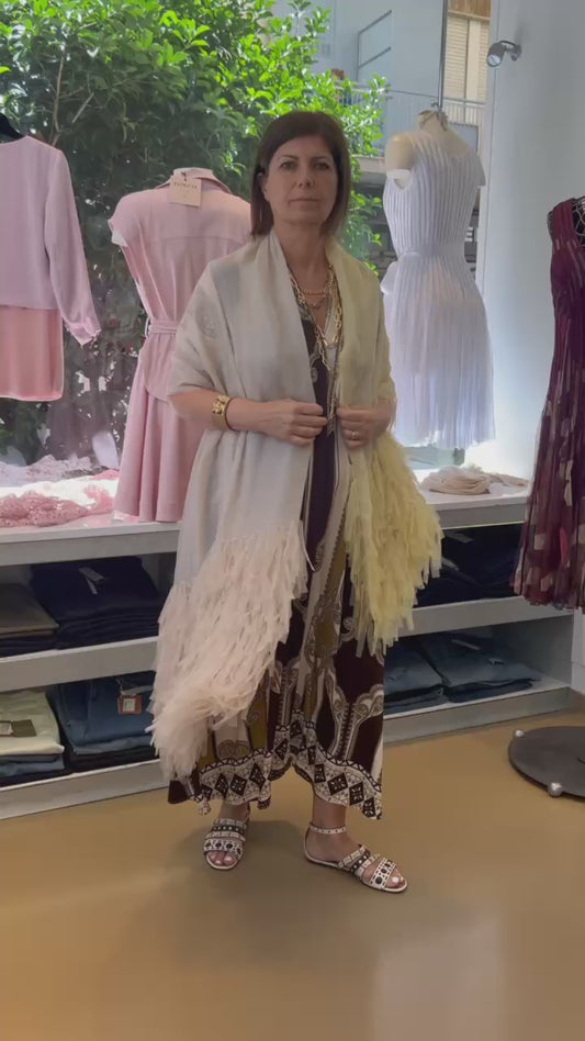 Sciarpa in Organza di Seta Sfumata