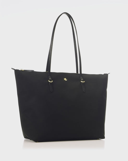 Borsa grande tote Keaton in nylon - Nera
