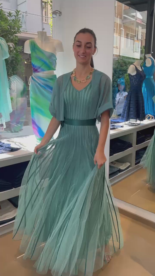 Giacchina Coprispalle in Tulle Verde Menta