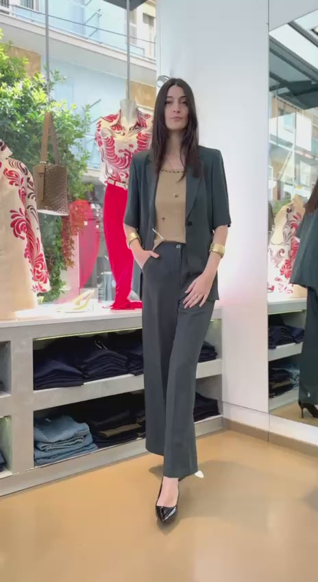 Giacca a Blazer a Maniche Corte - Verde o Cammello